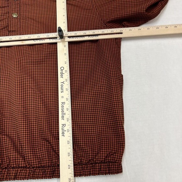 Sunice Mens M Nylon Lined‎ Pullover Waterproof Geometric 90s Pattern Rust 1/4 Bt - Picture 3 of 7